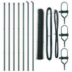 Poteau de clôture. Vert 10 x 1,2 m (maille 50 mm) Acier et PVC 530358530358