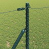 Poteau de clôture. Vert 10 x 1,2 m (maille 50 mm) Acier et PVC 530358530358
