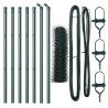 Poteau de clôture. Vert 10 x 0,5 m (maille 36 mm) Acier et PVC 530361530361