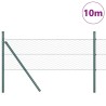 Poteau de clôture. Vert 10 x 0,5 m (maille 36 mm) Acier et PVC 530361530361