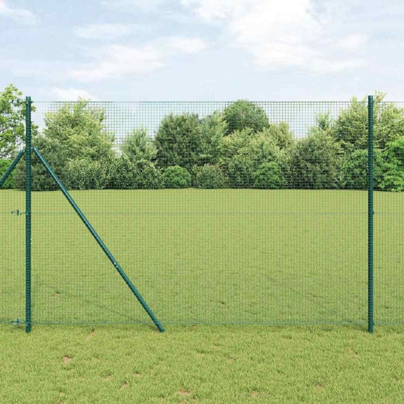 Poteau de clôture. Vert 25 x 1,5 m (19 x 19 mm maillage) Acier 530476530476