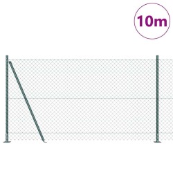 Poteau de clôture. Vert 10 x 1,2 m (mailles de 40 x 40 mm) 530558530558