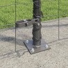 Clôture avec poteau Gris 1,6 x 10 m Acier et PVC 530570530570