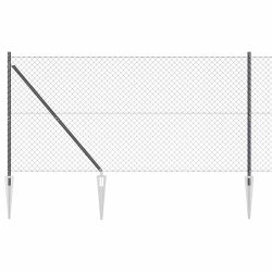 Poteau de clôture. Gris 10 x 1,4 m (maille 40 x 40 mm) 530587530587