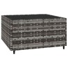 Salon de jardin 3 pcs avec coussins Gris Résine tressée 530621530621
