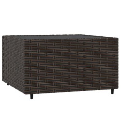 Salon de jardin 3 pcs avec coussins marron résine tressée 530622530622