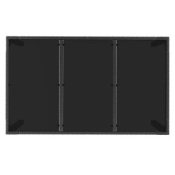 Table de jardin dessus en verre Noir 150x90x75cm Résine tressée 530627530627