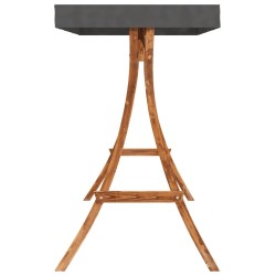 Lit balançoire et auvent bois massif d'épicéa et finition teck 530631530631