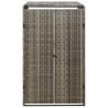 Abri pour poubelle Gris 70x80x117 cm Résine tressée 530642530642