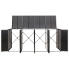Abri pour poubelle quadruple Noir 274x80x117 cm Résine tressée 530643530643
