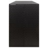Abri pour poubelle quadruple Noir 274x80x117 cm Résine tressée 530643530643