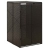 Abri pour poubelle Noir 70x80x117 cm Résine tressée 530653530653
