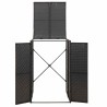 Abri pour poubelle Noir 70x80x117 cm Résine tressée 530653530653