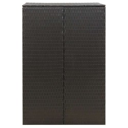 Abri pour poubelle Noir 70x80x117 cm Résine tressée 530653530653