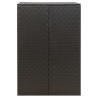 Abri pour poubelle Noir 70x80x117 cm Résine tressée 530653530653