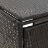 Abri pour poubelle Noir 70x80x117 cm Résine tressée 530653530653