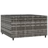 Table basse de jardin carré gris 50x50x30 cm résine tressée 530656530656