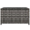Table basse de jardin carré gris 50x50x30 cm résine tressée 530656530656