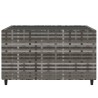 Table basse de jardin carré gris 50x50x30 cm résine tressée 530656530656