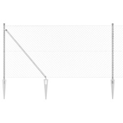 Poteau de clôture. Argenté 10 x 1,2 m (mailles de 40 x 40 mm) 530676530676
