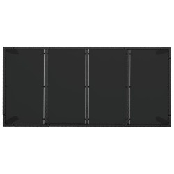 Table de jardin dessus en verre Noir 190x90x75cm Résine tressée 530693530693