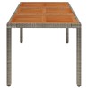 Table de jardin dessus en bois Gris 150x90x75 cm Résine tressée 530694530694
