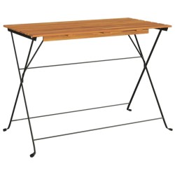 Table de bistro pliante 100x54x71cm Bois acacia solide et acier 530696530696