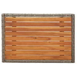 Salon de jardin 3 pcs avec coussins Gris Résine tressée 530698530698