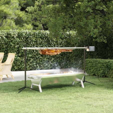 Barbecue automatique et moteur acier inoxydable 150x46,5x82,5cm 530706530706