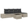 Ensemble de canapé de jardin 6 pcs Gris clair polyrotin 530709530709