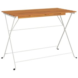 Table de bistro pliante 100x54x71cm Bois acacia solide et acier 530710530710