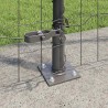 Clôture avec poteau Gris 1,6 x 10 m Acier et PVC 530716530716