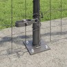 Clôture avec poteau Gris 0,6 x 10 m Acier et PVC 530724530724