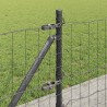 Clôture avec poteau Gris 0,6 x 10 m Acier et PVC 530724530724