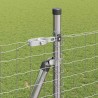 Clôture avec poteau Argenté 1,4 x 10 m Acier 530734530734