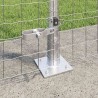Clôture avec poteau Argenté 1,4 x 10 m Acier 530734530734