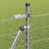 Clôture avec poteau Argenté 1 x 10 m Acier 530735530735