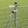Clôture avec poteau Argenté 1,2 x 10 m Acier 530736530736