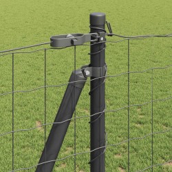 Clôture avec poteau Gris 1,2 x 25 m Acier 530754530754