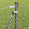 Clôture avec poteau Argenté 1,2 x 10 m Acier 530758530758