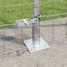 Clôture avec poteau Argenté 1,4 x 10 m Acier 530760530760