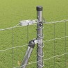 Clôture avec poteau Argenté 1,4 x 10 m Acier 530760530760
