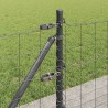 Clôture avec poteau Gris 0,6 x 10 m Acier et PVC 530762530762