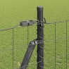 Clôture avec poteau Gris 1,5 x 10 m Acier et PVC 530765530765