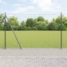 Clôture avec poteau Gris 1,4 x 10 m Acier et PVC 530766530766