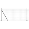 Clôture avec poteau Gris 1 x 10 m Acier et PVC 530768530768