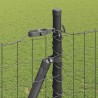 Clôture avec poteau Gris 1,5 x 10 m Acier et PVC 530771530771