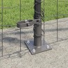 Clôture avec poteau Gris 0,8 x 10 m Acier et PVC 530779530779