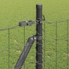Clôture avec poteau Gris 0,8 x 10 m Acier et PVC 530779530779