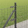 Clôture avec poteau Gris 0,6 x 50 m Acier et PVC 530781530781